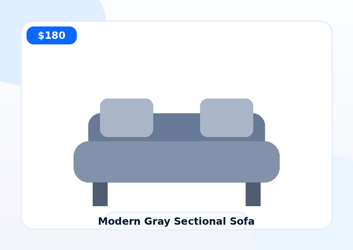 Modern Gray Sectional Sofa
